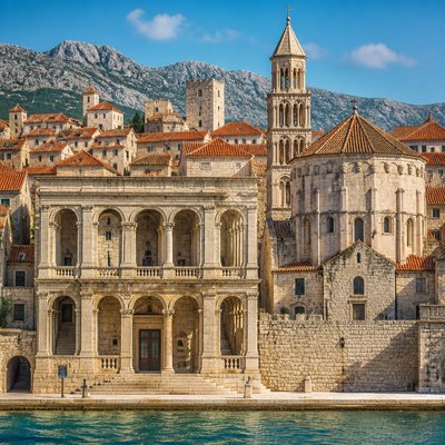 house with front view — Croatian Art Style