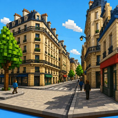 Voxel Art Style Style Transfer Example