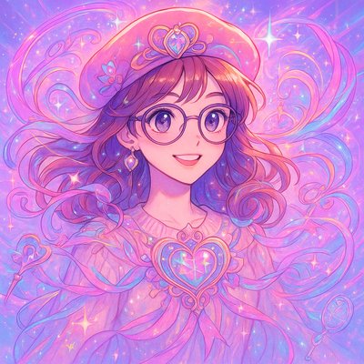 Magical Girl Anime Art Style Description Style Transfer Example