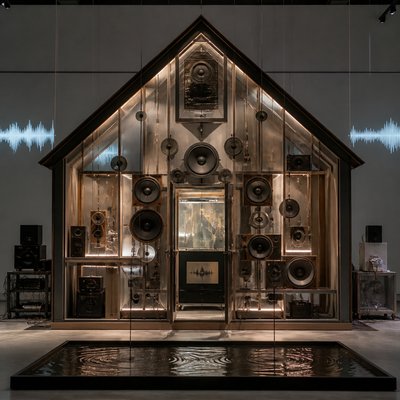 house with front view — Sound Art Style