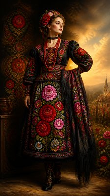 full-length portrait of an elegant figure