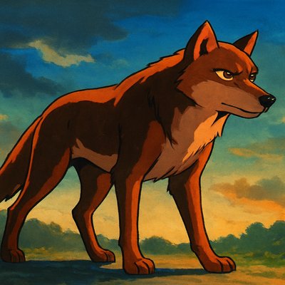 animal standing in natural pose