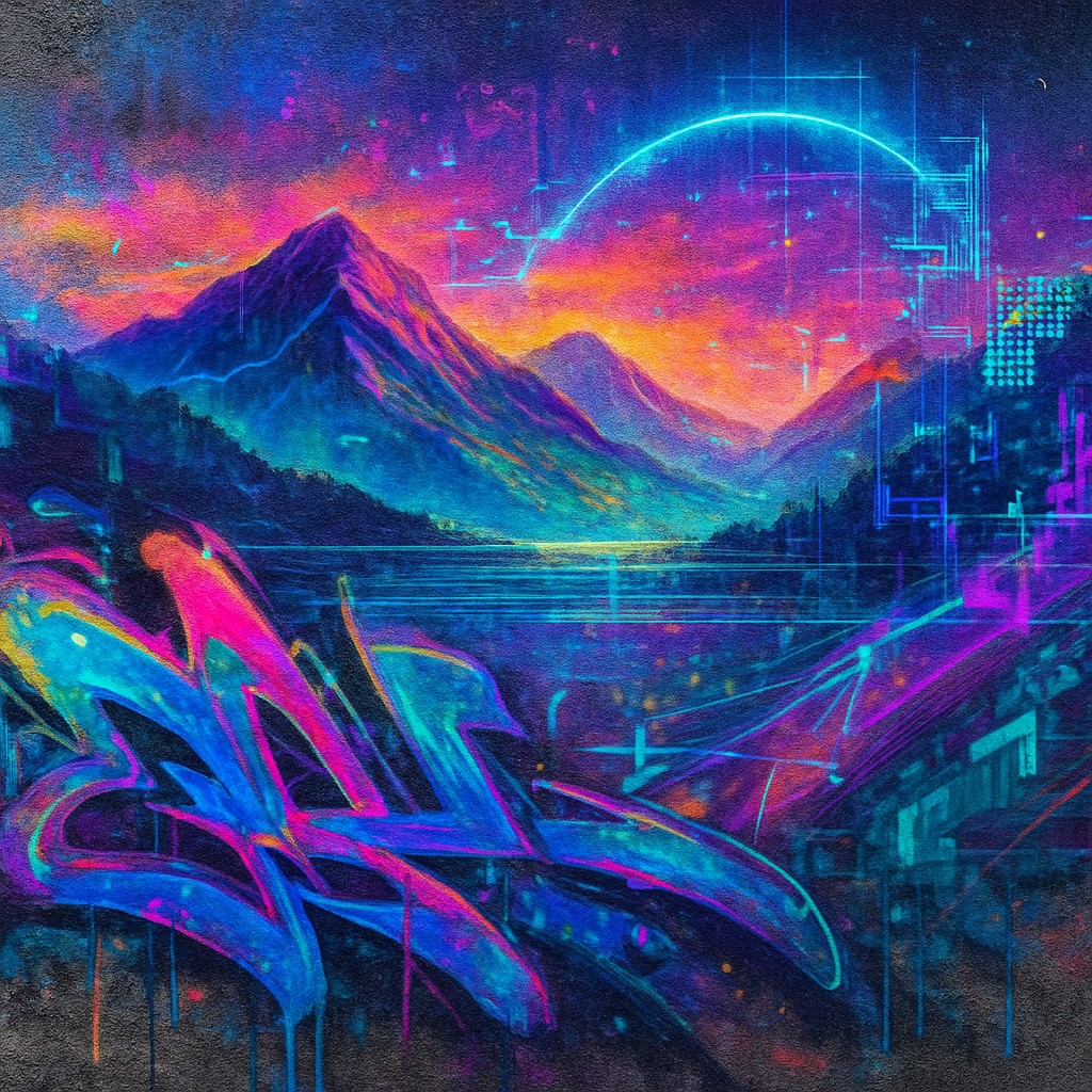 serene landscape with mountains and water