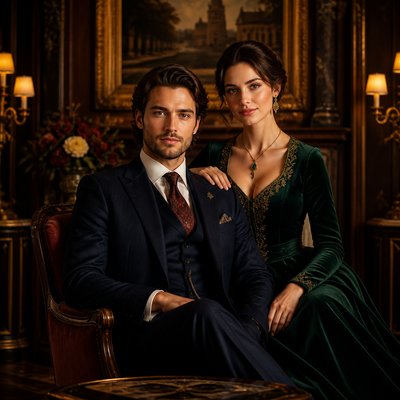 portrait of two people together — Traditional Interior Design