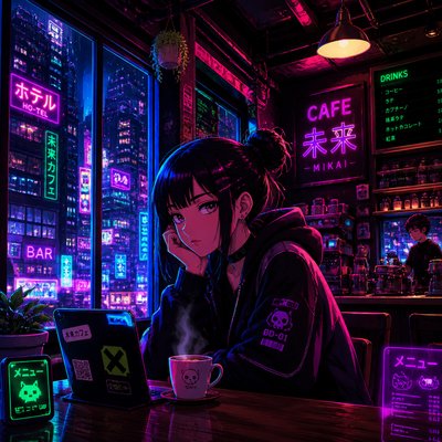 cozy cafe interior with warm lighting