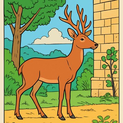 animal standing in natural pose