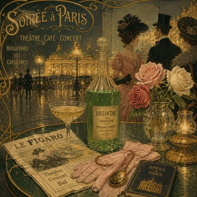 still life with everyday objects — Belle Époque Art Style