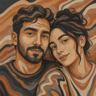 portrait of two people together