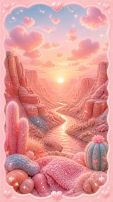 a desert canyon under a dramatic sunset sky, no people