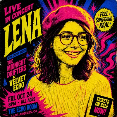 Concert Poster Design Style Transfer Example