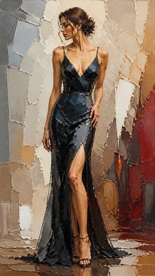 full-length portrait of an elegant figure