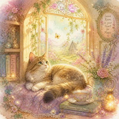 a cat lounging in a sunlit window
