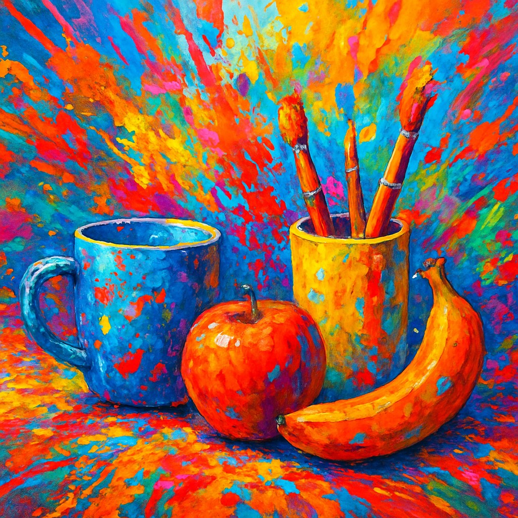 still life with everyday objects