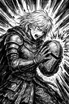 a black and white drawing of a person holding a ball