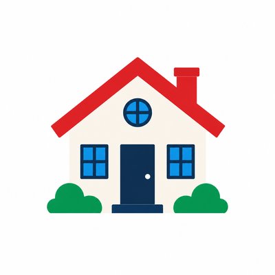 house with front view — Flat Icon Design