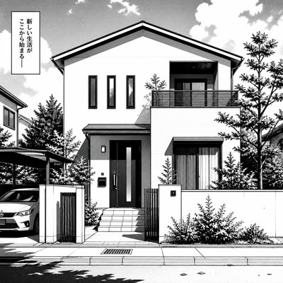 house with front view — Manga Art Style