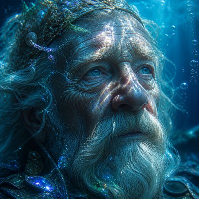 close-up portrait of an elderly person with expressive weathered features