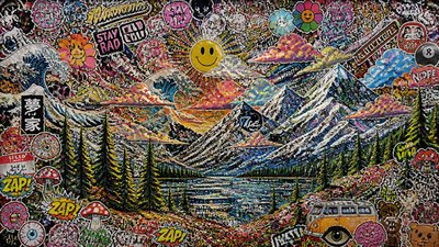 sweeping panoramic landscape with a dramatic sky