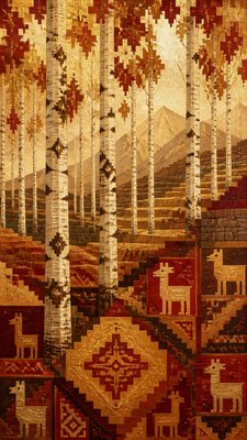 a serene birch forest in soft morning light, no people, no text