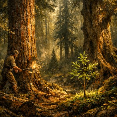 “He heweth him down cedars, and taketh the cypress and the oak, which he strengtheneth for himself among the trees of the forest: he planteth an ash, and the rain doth nourish it.” (Isaiah 44:14, KJV)
