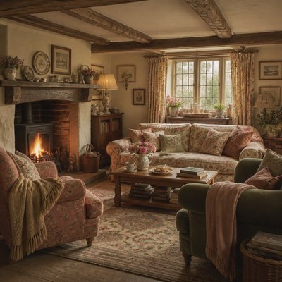 wide landscape with natural scenery — English Cottage Interior Design