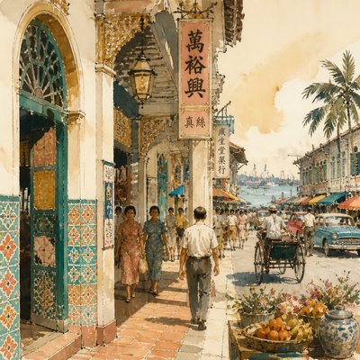 urban street with city activity