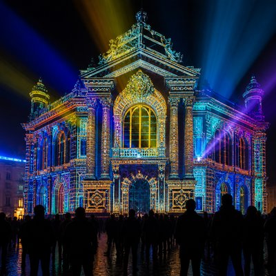 bicyle resting against a wall — Projection Mapping Style
