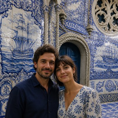portrait of two people together — Lisbon Art Style