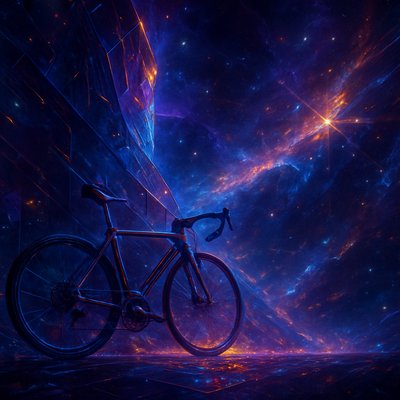 bicyle resting against a wall