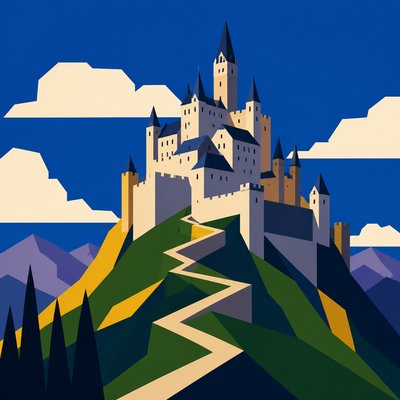 majestic castle on a hilltop