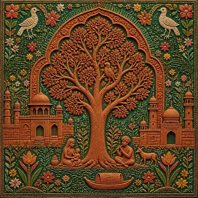 a tree in nature — Bangladeshi Art Style