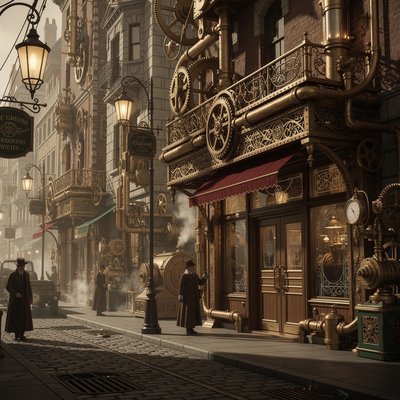 urban street with city activity