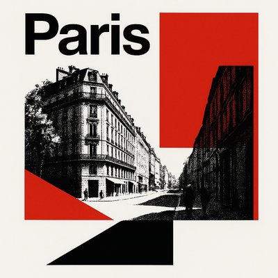 Swiss Style Poster Design Style Transfer Example