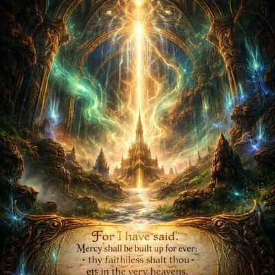 “For I have said, Mercy shall be built up for ever: thy faithfulness shalt thou establish in the very heavens.” (Psalms 89:2, KJV)
