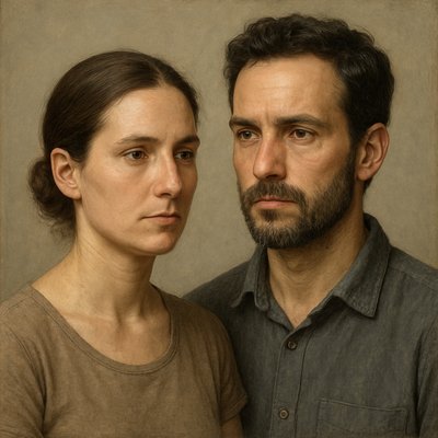portrait of two people together