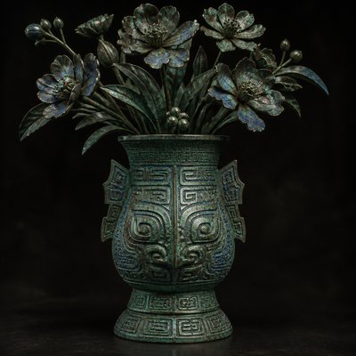 bouquet of flowers in a glass vase