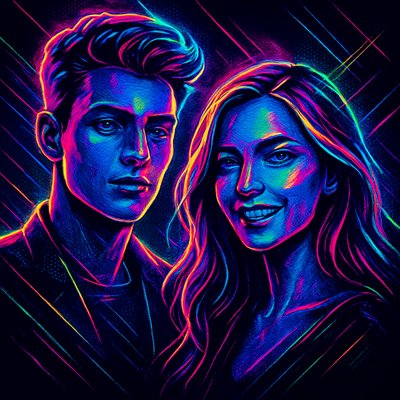 portrait of two people together