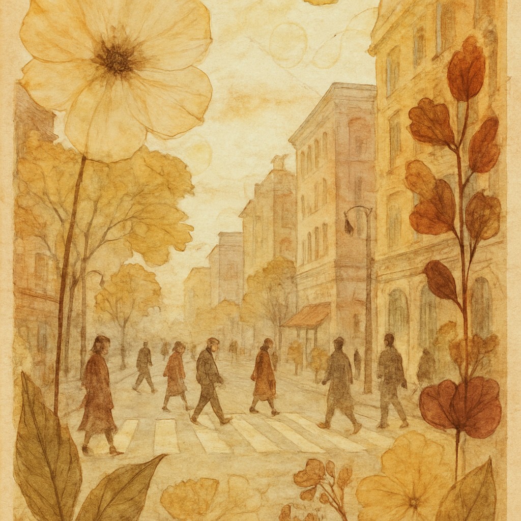 urban street with city activity