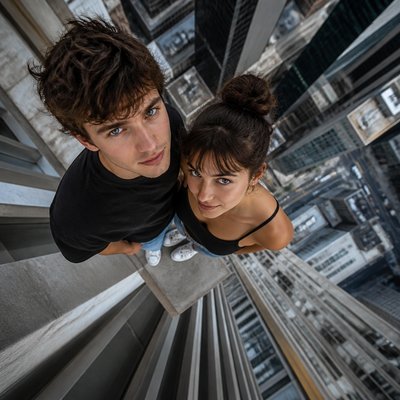 portrait of two people together — Viewpoint Art Style