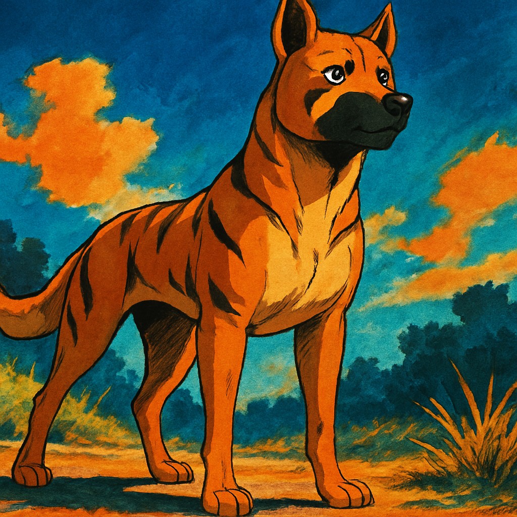 animal standing in natural pose