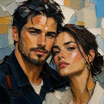 portrait of two people together