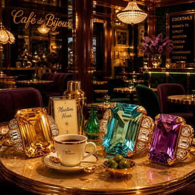 cozy cafe interior with warm lighting