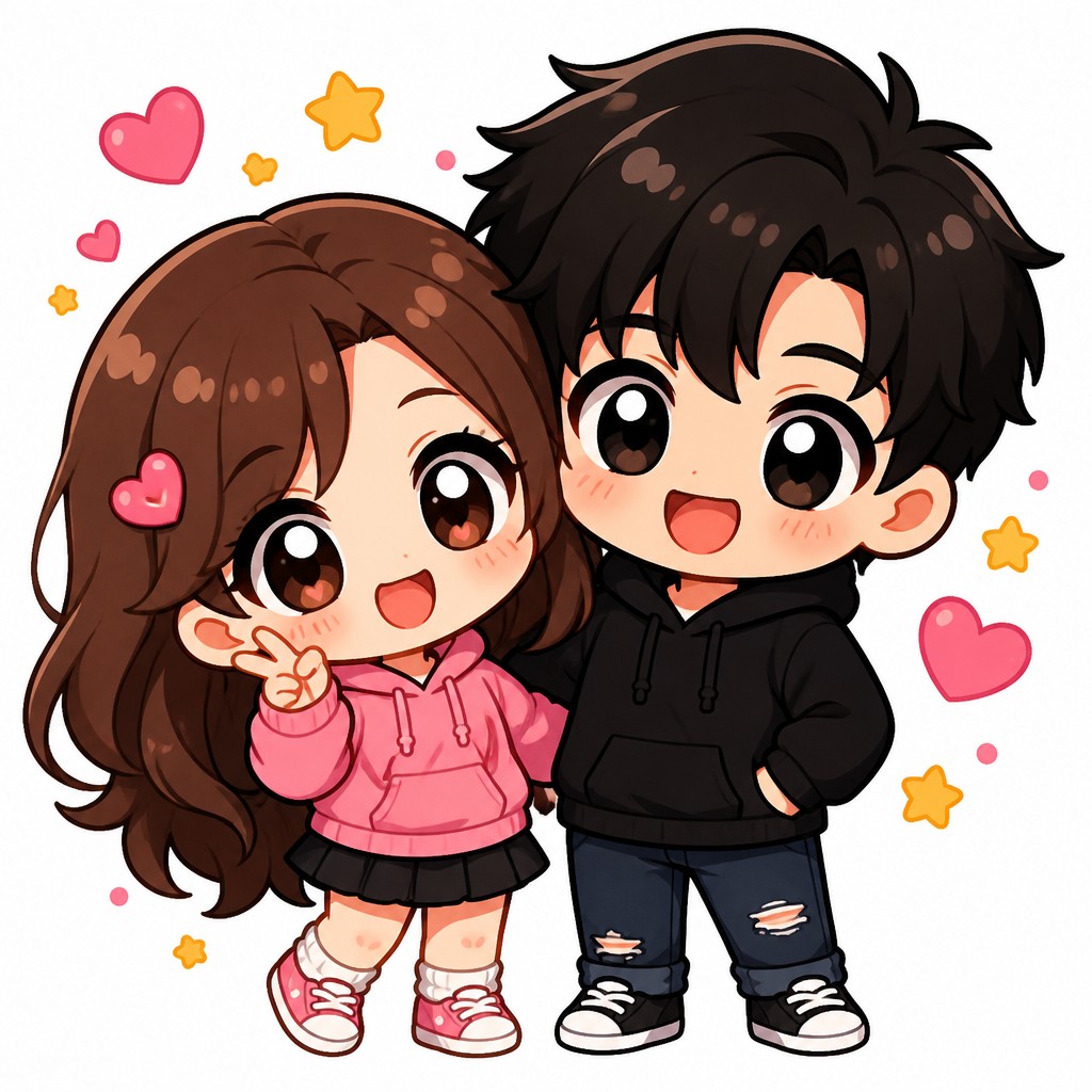 portrait of two people together