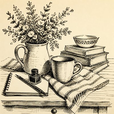 still life with everyday objects