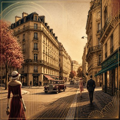 Vintage Retro Fashion Design Style Transfer Example