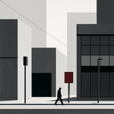 urban street with city activity