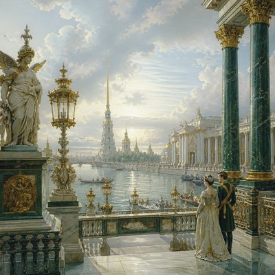 wide landscape with natural scenery — St. Petersburg Imperial Art Style