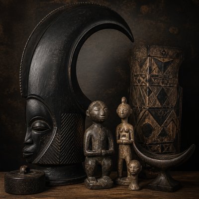 still life with everyday objects — Guinean Art Style