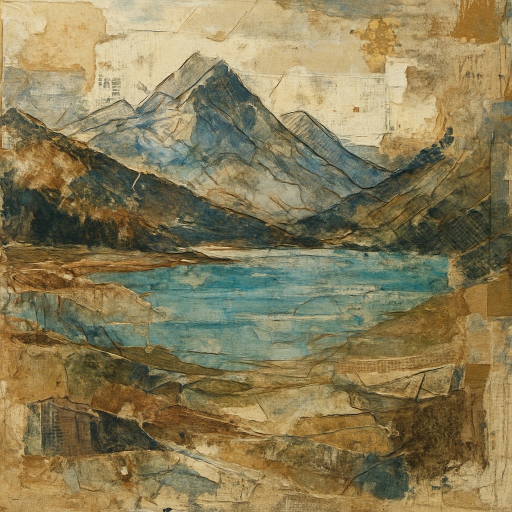 serene landscape with mountains and water