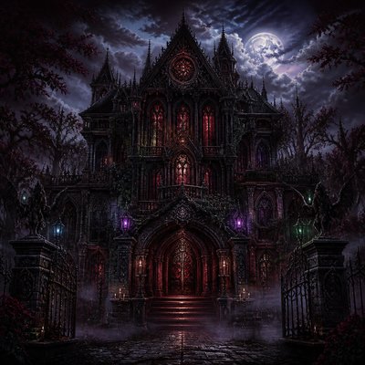 house with front view — Gothic Fantasy Art